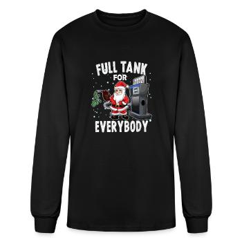 Réservoir plein pour tout le monde, gaz Noël Drôle de Père Noël - T-shirt à manches longues Homme - noir - Devant