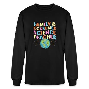 Family and Consumer Science Facs Teacher Back To - Men's Long Sleeve T-Shirt - black - Front