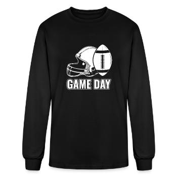 American Football Fan Support Game Day Football - Men's Long Sleeve T-Shirt - black - Front