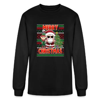 Merry Christmas Korean Pop Idol Christmas - Men's Long Sleeve T-Shirt - black - Front