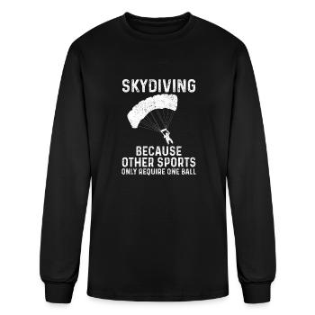 Skydiving Parachuting Skydive - Men's Long Sleeve T-Shirt - black - Front