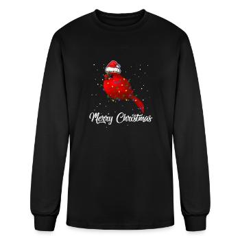 Cardinal Bird Christmas Light Costume Cardinal - Men's Long Sleeve T-Shirt - black - Front
