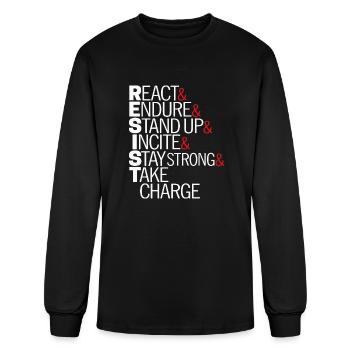 Resist Acronym - Men's Long Sleeve T-Shirt - black - Front