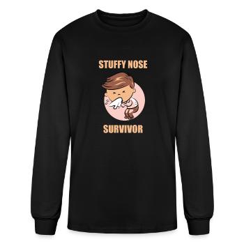 Stuffy Nose Survivor - Men's Long Sleeve T-Shirt - black - Front