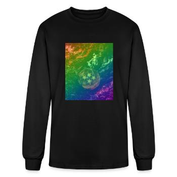 Rainbow Colorfull Dragon Crystall Ball - Men's Long Sleeve T-Shirt - black - Front