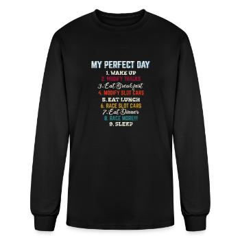 Slot Car RC Car Mini Car Drag Racing Slot Car Perf - Men's Long Sleeve T-Shirt - black - Front