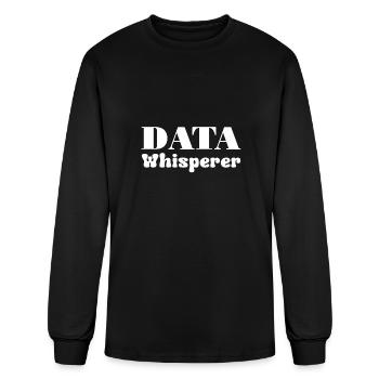 Data Whisperer Design for a Data Scientist - Men's Long Sleeve T-Shirt - black - Front
