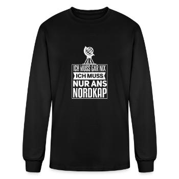 Nordkapp 71 10 21 N Norway design - Men's Long Sleeve T-Shirt - black - Front