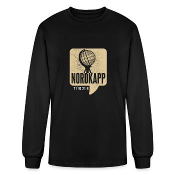 Nordkapp 71 10 21 N Norway design - Men's Long Sleeve T-Shirt - black - Front
