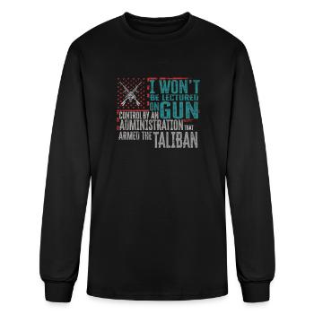 I Won't Be Lectured On Gun - Men's Long Sleeve T-Shirt - black - Front