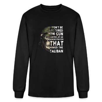 I Won't Be Lectured On Gun - Men's Long Sleeve T-Shirt - black - Front