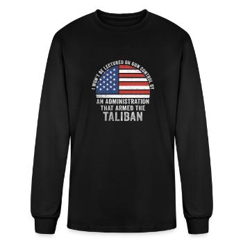 I Won't Be Lectured On Gun - Men's Long Sleeve T-Shirt - black - Front
