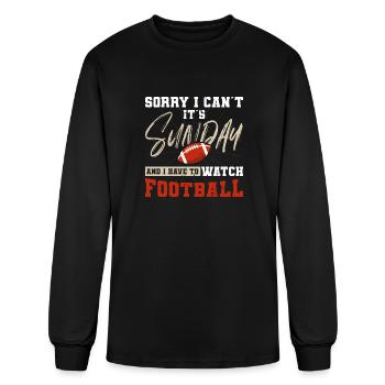 American Football Sunday Football Player Sport Fan - Men's Long Sleeve T-Shirt - black - Front