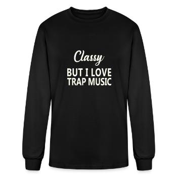 Music Funny Rap Hip Hop Techno R&Bpuzzlei love pol - Men's Long Sleeve T-Shirt - black - Front