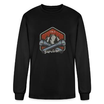 I Am A Survivor - Men's Long Sleeve T-Shirt - black - Front