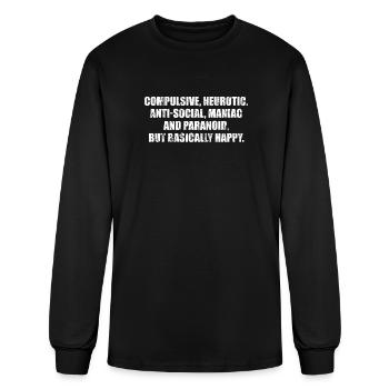 Compulsive Neurotic Anti Social Maniac and Paranoi - Men's Long Sleeve T-Shirt - black - Front