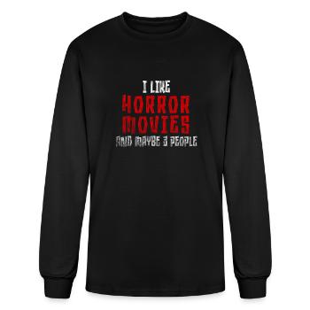 I Like Horror Movies Comfy Clothes - Men's Long Sleeve T-Shirt - black - Front