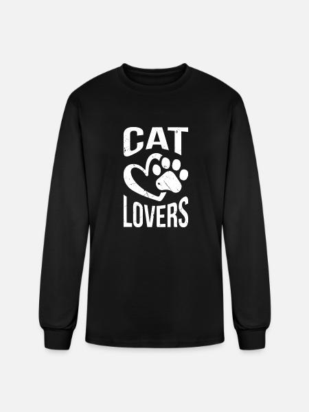Cat lovers - Men's Long Sleeve T-Shirt - black
