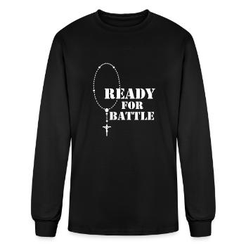 Rosary Warrior Battle of Lepanto Rosaries Catholic - Men's Long Sleeve T-Shirt - black - Front