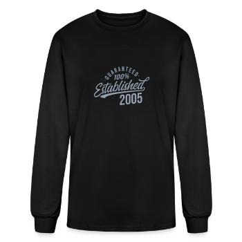 100 percent established in 2005 - Men's Long Sleeve T-Shirt - black - Front