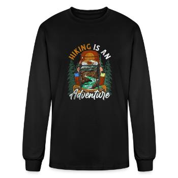 Hiking - Hiking is an Adventure - Men's Long Sleeve T-Shirt - black - Front