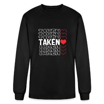 Taken Heart Love Couple - Men's Long Sleeve T-Shirt - black - Front