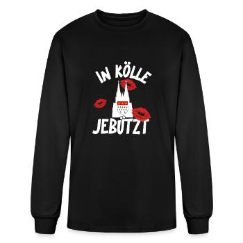 Carnival costume Kölle Alaaf Herz Köln now - Men's Long Sleeve T-Shirt - black - Front