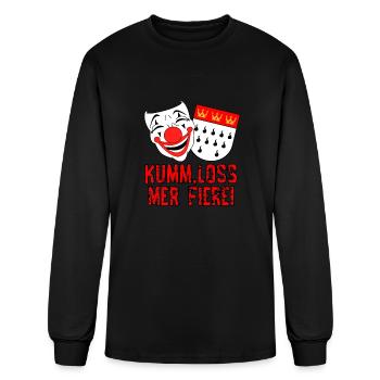 Carnival costume Kölle Alaaf Cologne loss fiere - Men's Long Sleeve T-Shirt - black - Front