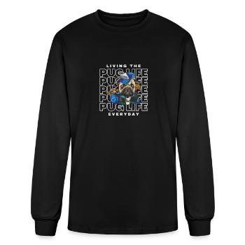 Living The Pug Life Everyday - Men's Long Sleeve T-Shirt - black - Front