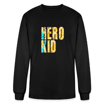 Hero Kid - Men's Long Sleeve T-Shirt - black - Front