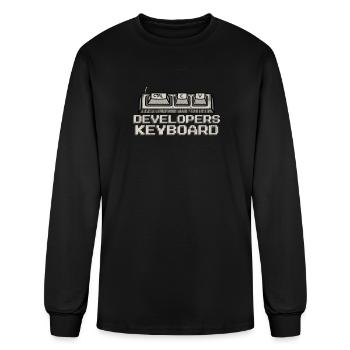 Developer Coder Funny Programming Humor Software - Men's Long Sleeve T-Shirt - black - Front