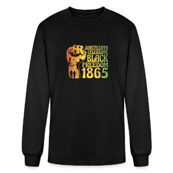 Juneteenth Black Freedom Black Power Fist 1865 - Men's Long Sleeve T-Shirt - black - Front