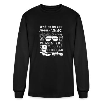 Gaspillé sur toi plus que mes vêtements de ville natale - T-shirt à manches longues Homme - noir - Devant