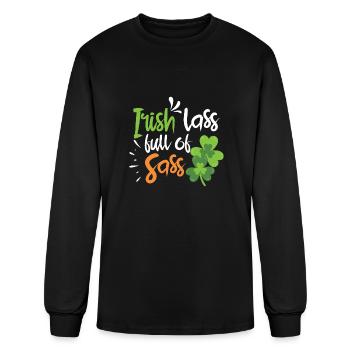 Irlandais plein d’impertinence - T-shirt à manches longues Homme - noir - Devant