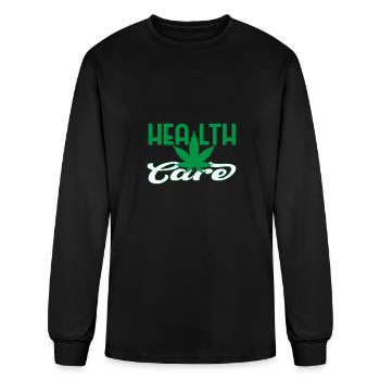 WEED, HEALTH CARE - Men's Long Sleeve T-Shirt - black - Front