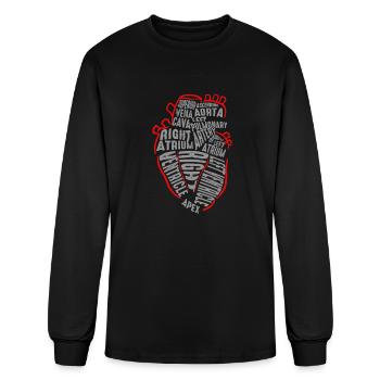 Parts Of Heart - Men's Long Sleeve T-Shirt - black - Front