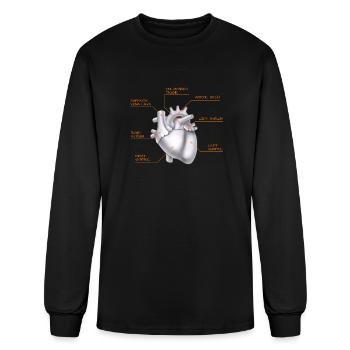 Parts Of Heart - Men's Long Sleeve T-Shirt - black - Front