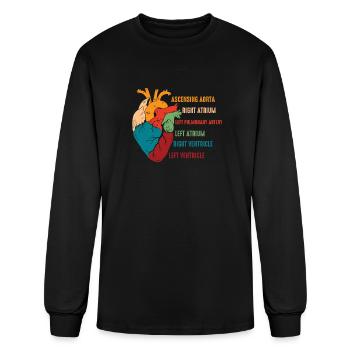 Parts Of Heart - Men's Long Sleeve T-Shirt - black - Front