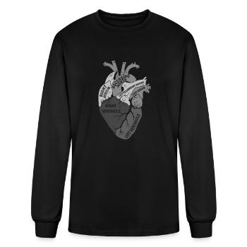 Parts Of Heart - Men's Long Sleeve T-Shirt - black - Front