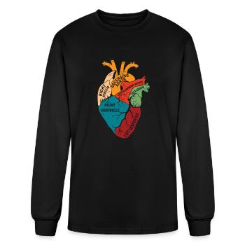 Parts Of Heart - Men's Long Sleeve T-Shirt - black - Front