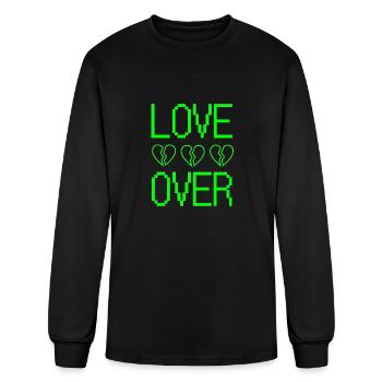 Love Over, Broken Heart, Heartless, Sad, unhappy - Men's Long Sleeve T-Shirt - black - Front