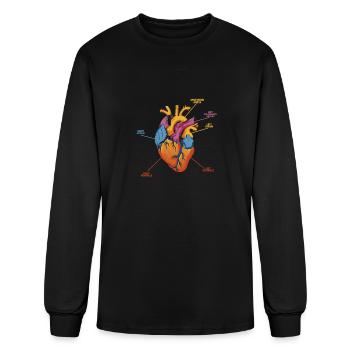 Parts Of Heart - Men's Long Sleeve T-Shirt - black - Front