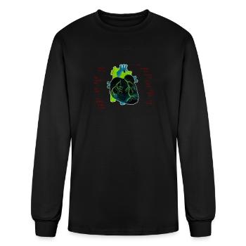 Parts Of Heart - Men's Long Sleeve T-Shirt - black - Front