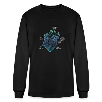 Parts Of Heart - Men's Long Sleeve T-Shirt - black - Front