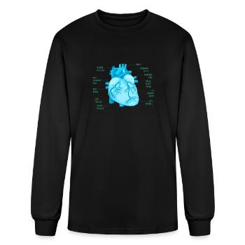 Parts Of Heart - Men's Long Sleeve T-Shirt - black - Front