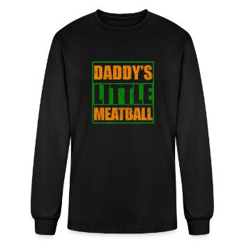 Daddy's little meatball - Men's Long Sleeve T-Shirt - black - Front