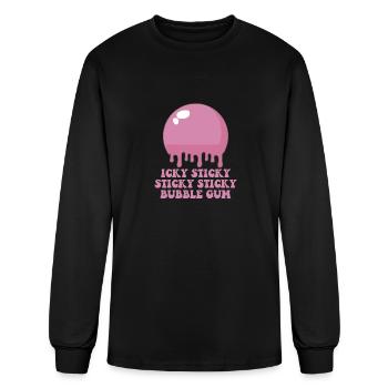 Icky Sticky Sticky Sticky Bubble Gum - Men's Long Sleeve T-Shirt - black - Front