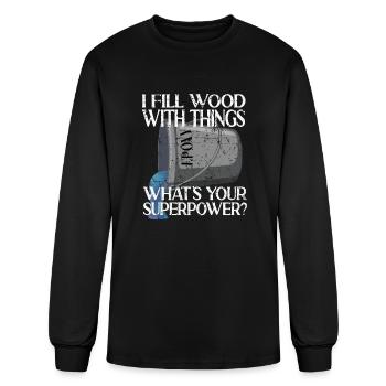 I Fill Wood With Things Epoxy Resin Art - Men's Long Sleeve T-Shirt - black - Front