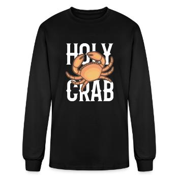Crab Holy Crab - Men's Long Sleeve T-Shirt - black - Front
