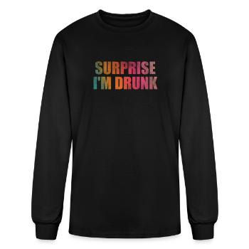Surprise I'm drunk - Men's Long Sleeve T-Shirt - black - Front